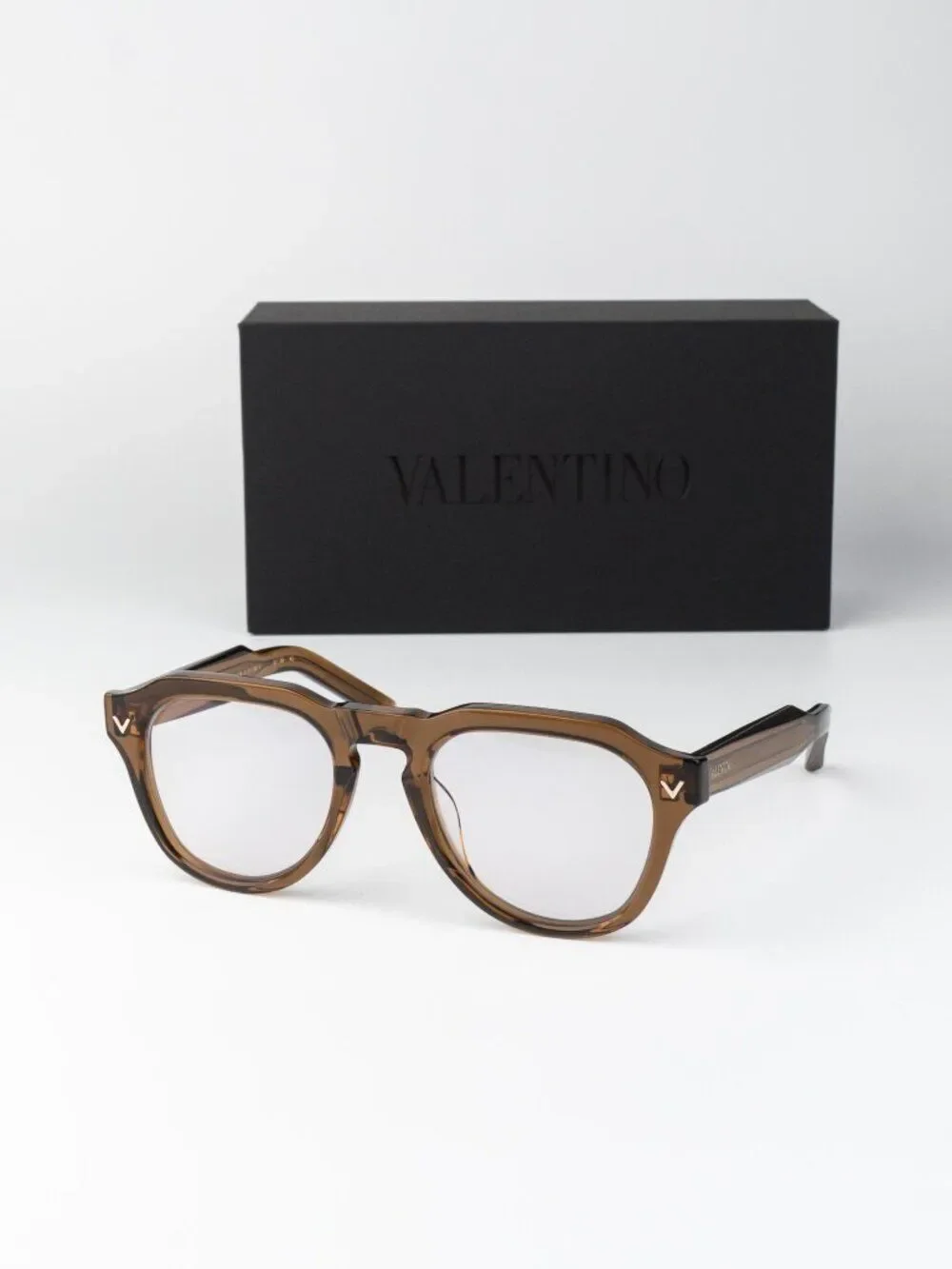 Valentino Women Eyeglasses Transparent Brown Pilot V-TALE II VLX-139 C